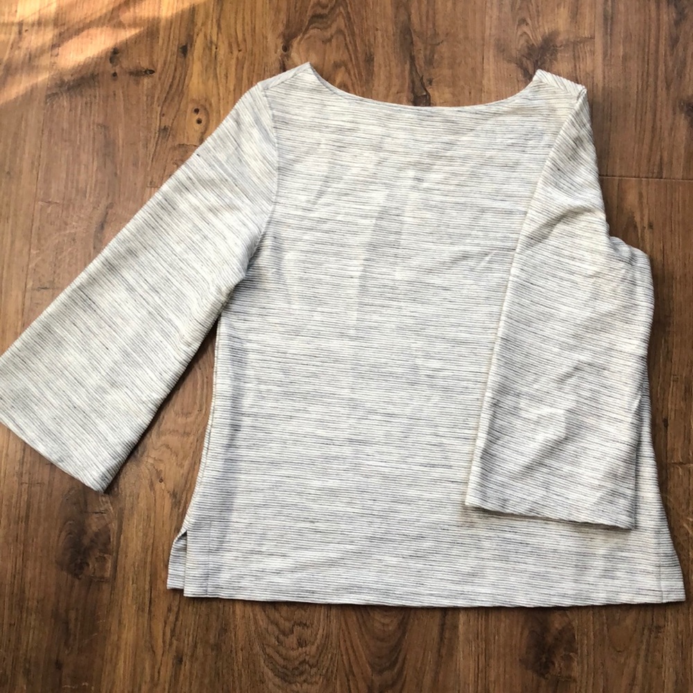 OLD NAVY textured gray 3/4 sleeve top size small